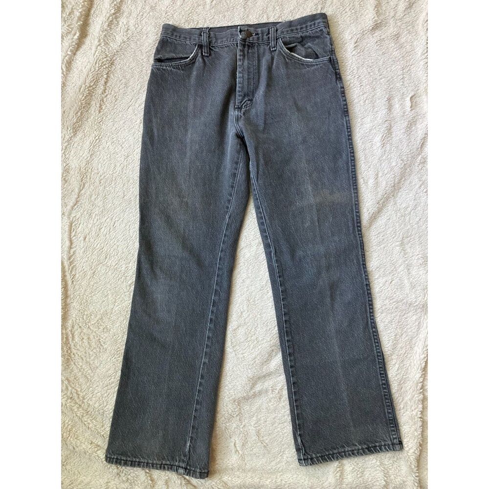 Vintage Grunge Skater Faded Charcoal Rustler Cotton Denim Jeans Soft 30x28.5